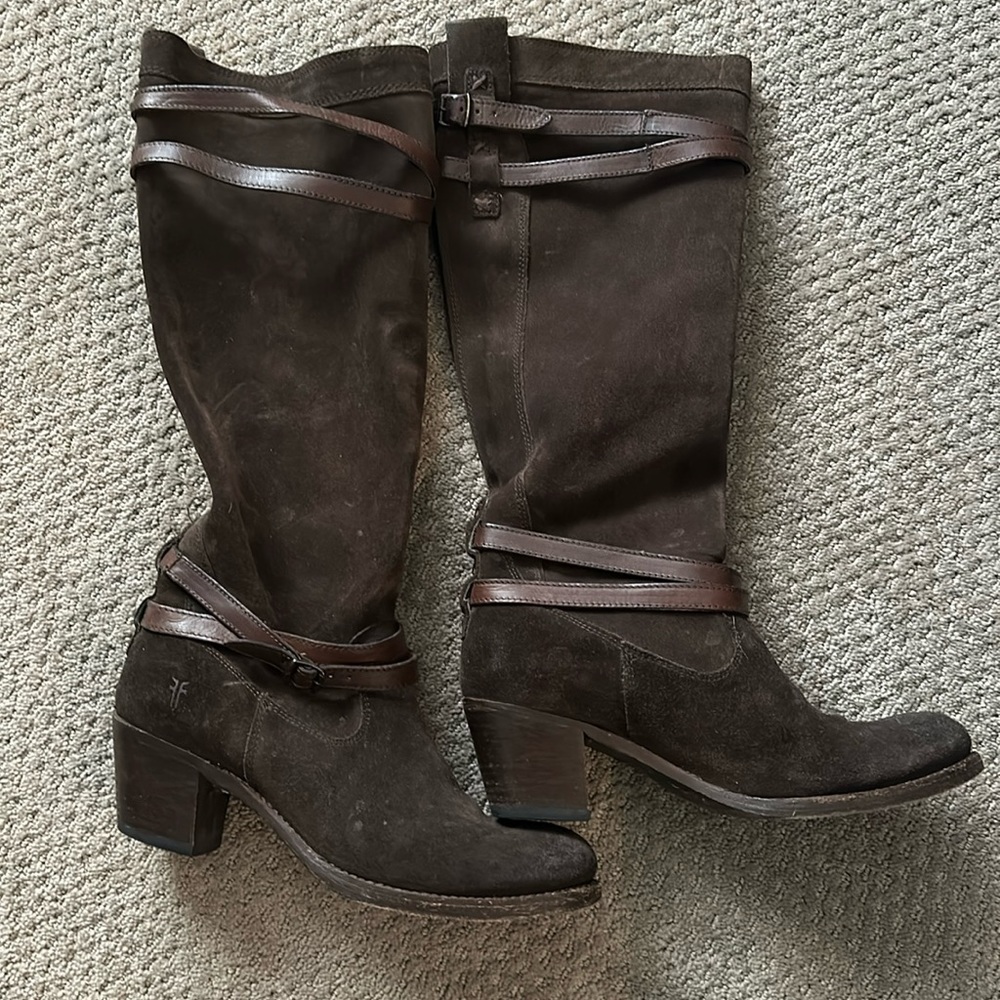Frye Jane Strappy Boots size 9